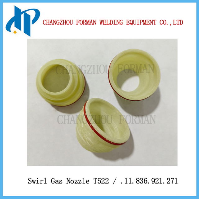 Ugello del gas Swirl T522 Isolatore .11.836.921.271 per la sostituzione dei materiali di consumo di taglio al plasma di Kjellberg 