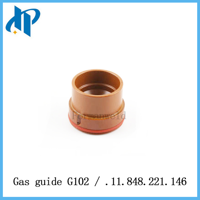Guía de gas G102 Anillo de remolino .11.848.221.146 para Kjellberg Plasma Cutting Antorch Reemplazo de consumibles 