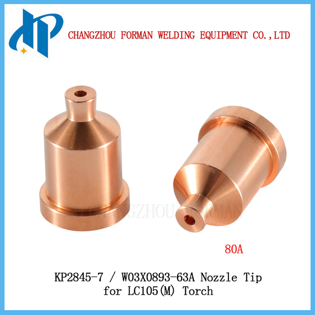 KP2845-7 / W03X0893-63A Plasma Nozzle 80A Tip Fit for Lincoln Electric LC105 / LC105m Torch