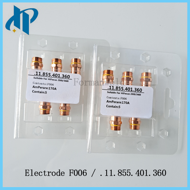 Electrodo F006 cátodo .11.855.401.360 para la antorcha de corte de plasma Kjellberg reemplazo de consumibles