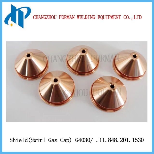 SHIELD G4030 Tapa de gas de remolino .11.848.201.1530 para los consumibles de antorcha de corte de plasma de Kjellberg