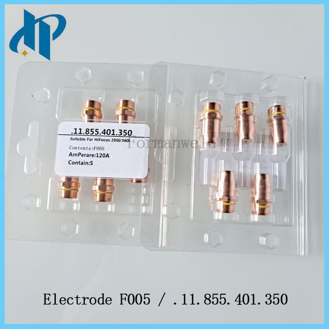 Electrodo F005 cátodo .11.855.401.350 para la antorcha de corte de plasma Kjellberg reemplazo de consumibles