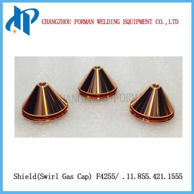 Khiên F4255 nắp khí xoáy .11.855.421.1555 cho Kjellberg Plasma Cuting Torch PRIESATED 360-400A