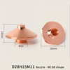 High Quality D28H15M11 MCSB Hexagonal Nozzle with Inner Step for laser Cutting Head