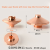High Quality D28H15M11 MCSB Hexagonal Nozzle with Inner Step for laser Cutting Head