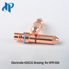 Electrode 420231 Brazing for XPR Plasma Cutting Torch Consumables 50A Fit Nozzle 420234 Shield 420237 Swirl ring 420233