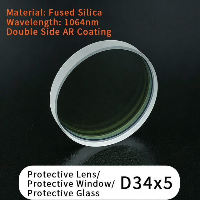 Fiber Laser Protective Lens/Protective Window/Protective Glass D30*2 D30*4 D30*5 D32X6.35 D34*3 D34*5 D35*2 D36*5 D37*1.6 D37*7 D38.1X1.6 D38*2 D38*6 D38*10