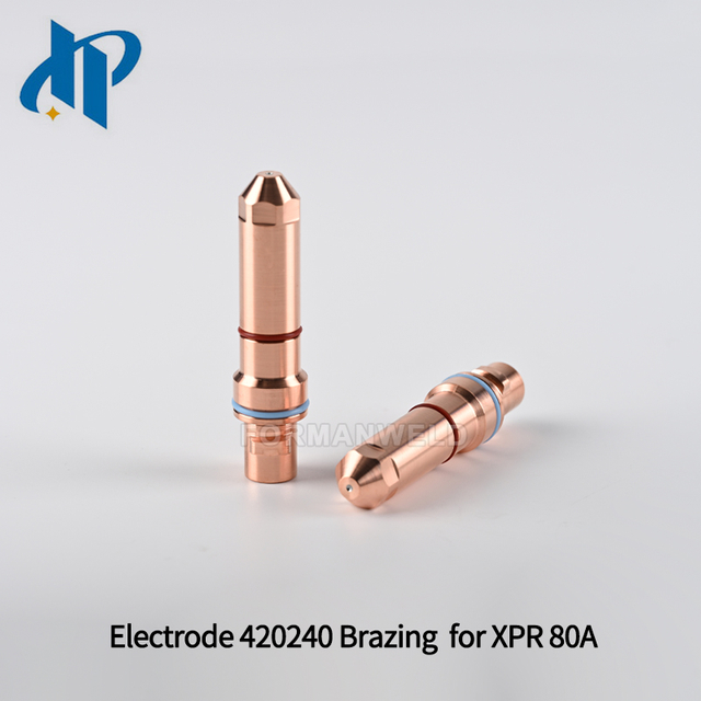 Electrode 420240 Brazing for XPR Plasma Cutting Torch Consumables 80A fit Nozzle 420243 Shield 420246 Swirl ring 420242