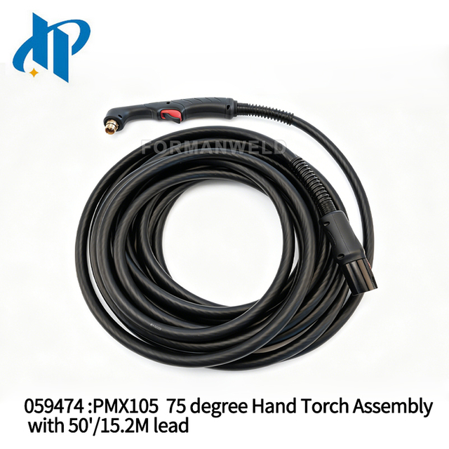 059474 Powermax 65/85/105 75 degree Hand Torch Assembly with 50'/15.2M lead