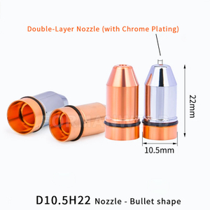  D10.5 H22 Nozzle Bullet Shape for Laser Cutting Head BT210/BT210S