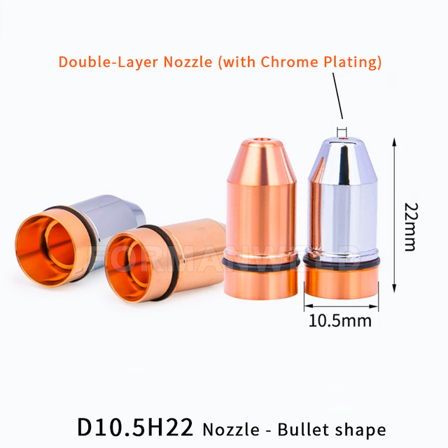  D10.5 H22 Nozzle Bullet Shape for Laser Cutting Head BT210/BT210S
