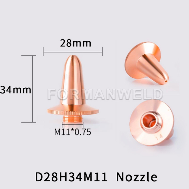High Quality Bevel Nozzles D28H34M11 For BOCI Laser Head BLT4 BLT6