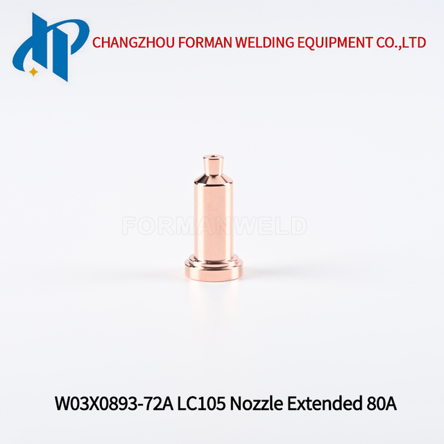 W03X0893-72A Plasma Nozzle Extended 80A Tip Fit for Lincoln Electric LC105 / LC105m Torch