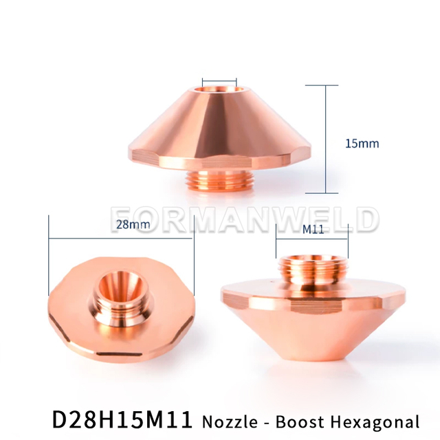 High Quality D28H15M11 Single Nozzle Boost Shape for laser Cutting Head